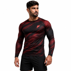 Athletic <b>men</b> <b>rash</b> <b>guard</b> designed with moisture control fabric comfortable fit and reliable quality for daily workouts - Product Image 4