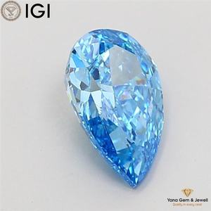 Diamante Cultivado en Laboratorio CVD, Corte Pera, Certificado IGI, Color Azul Intenso, Claridad VS2, 5.00 Quilates, para un Anillo Magnífico - Product Image 3