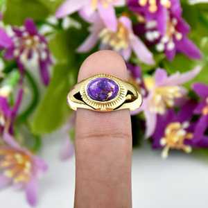 Wholesale <b>Mens</b> <b>Ring</b> New Arrival Natural Purple Copper Turquoise Gemstone <b>Signet</b> <b>Ring</b> Fine Jewelry 925 <b>Sterling</b> <b>Silver</b> <b>Ring</b> - Product Image 2