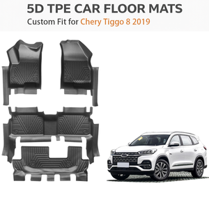 5D TPE <b>Waterproof</b> Full <b>Set</b> Car Floor Mats for Chery Tiggo 8 LHD 2019 Car Mats All Weather Car Floor Mat Liner - Product Image 1