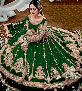 Robe longue indienne pakistanaise, dernière collection, entièrement brodée, en tulle, très vendue, 2021 - Product Image 3