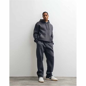 Ensemble de survêtement gris personnalisé pour homme, sweat à capuche en molleton de coton et pantalon de jogging, tenue décontractée d'hiver pour homme - Product Image 3