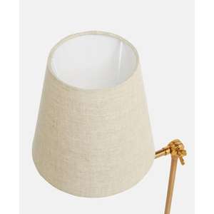 Lampadaire de luxe réglable en laiton avec abat-jour en tissu blanc – Articles de décoration haut de gamme pour la maison - Product Image 2