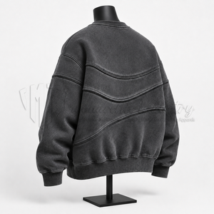 Sweat-shirt à col rond pour homme, coupe classique, en molleton français lavé, couleur unie, pull décontracté, 100% coton, respirant, streetwear d'automne - Product Image 4
