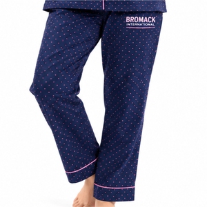 Traje de Dormir Térmico de Poliéster para Mujer, Color Personalizado, Camisa con Botones al Frente, Pantalones a Juego, Diseño de Manga Larga, Ropa de Dormir - Product Image 6