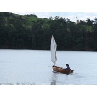 Yate Deportivo de Fibra de Vidrio y Madera con Impresión UV Personalizada Atkin Cabin Boy, Crucero Clásico de Cabina Pequeña K267