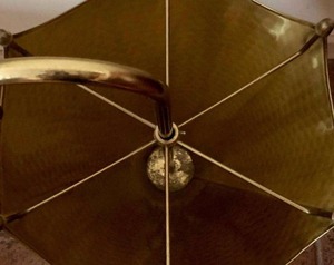 Umbrella Shape <b>Gold</b> Metal Stand for Interior Display Gifting Purpose Luxury Home Decor and Stylish Accent Piece From India - Product Image 3