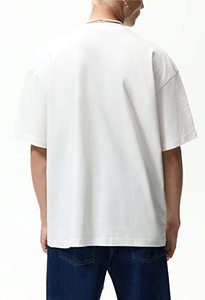 Camiseta de verano para hombre, diseñada con tela premium y estilo de hombros caídos, con corte holgado y algodón de alta calidad. - Product Image 2