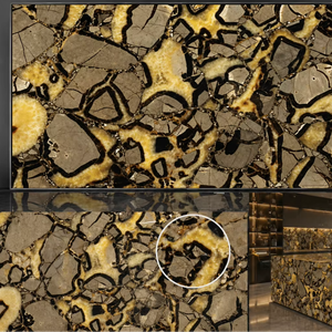 Panel Decorativo de Piedra Septaria para Diseño de Interiores, Revestimiento de Paredes, Diseño Moderno, Acabado Pulido, Muebles para el Hogar - Product Image 1