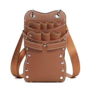 Étui de luxe vintage en cuir véritable pour ciseaux de barbier avec protection anti-odeur, design décontracté et confortable LBSH-0028 - Product Image 1