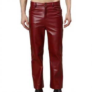 Pantalones de Cuero para Hombre ELYSIAN INDUSTRIES, Corte Recto Informal, Cintura Media, Peso Medio, Ecológicos, de Alta Calidad, para Uso Diario, Clásicos de Invierno - Product Image 5