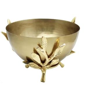 Bol en métal décoratif sculpté à la main pour servir salades, fruits, desserts et snacks – Idéal pour la maison, l'hôtel et le restaurant – Vaisselle pour usage quotidien - Product Image 2