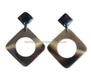 Pendientes colgantes de cuerno de búfalo de alta calidad para mujer, nuevo diseño de moda, joyería de moda para fiesta, el mejor precio, compra a granel - Product Image 2