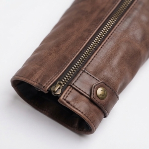 Veste de style motard pour homme, veste décontractée à fermeture éclair, veste à manches longues, veste tendance, fabrication sur mesure, vente en gros - Product Image 6