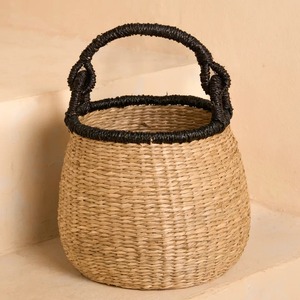 Cesta Redonda con Asa, Estilo Costero Encantador, Cesta de Almacenamiento Hecha a Mano, Venta al por Mayor, Ecológica, Hecha en Vietnam - Product Image 2