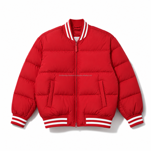 <b>Men</b> <b>White</b> Puffer <b>Jacket</b> Winter Casual Eco-Friendly Worsted Fabric Windproof Cotton Filling Zipper Closure Solid Color Hooded - Product Image 3