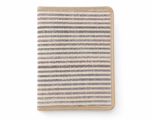 Jute Business Case 9.5 x 6.8 x 0.4 Inch Striped Design Protective Cover for <b>Documents</b> and <b>Folder</b> - Product Image 1
