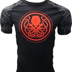 Camiseta de Jiu Jitsu/MMA/Grappling de Manga Corta, Transpirable, con Estampado, de Spandex/Algodón, en Oferta - Product Image 6