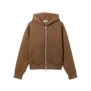 Vente en gros OEM – Sweat à capuche décontracté brodé pour l'hiver, 100 % coton épais, en molleton bouclette vintage, coupe oversize pour homme - Product Image 6