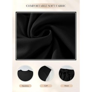 Set da Notte 2 Pezzi per Donna: Top Oversize a Girocollo a Maniche Corte e Pantaloncini con Coulisse, Morbido Pigiama, Taglie 2XL+B - Product Image 3