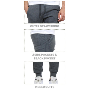 Men's Cotton Sweatpants Elastic Waist Casual Loose Fit With Side Pockets <b>Black</b> Autumn Wear Jogger <b>Pants</b> mens fitness trousers - Product Image 3