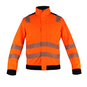 Hi Vis Reflective <b>Jacket</b> Safety Windbreakerconstruction <b>Worker</b> Uniform road way safety - Product Image 1