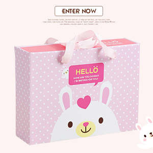 Drawer Hot Cartoon Korean Kraft Paper 250gsm Offset Printed Portable Creative Handmade Gift Box Spot Rectangular Candy Carton - Product Image 5