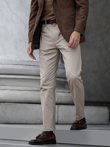 Pantalon chino pour homme sur mesure, grande taille, écologique, respirant, en coton épais, coupe large, ajustement régulier, élastique, directement de l'usine BD - Product Image 3