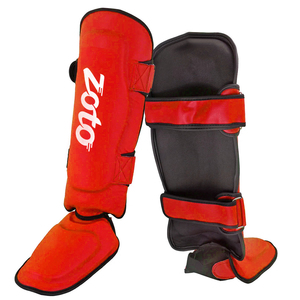Protège-tibias ZOTO durables en cuir personnalisé pour le MMA, la boxe et le kickboxing – Équipement de protection pour le sparring et les arts martiaux - Product Image 1