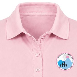 เสื้อโปโลปักลาย Pink Jack & Jill Crest แขนสั้น คอปก ติดกระดุมด้านหน้า น้ำหนักเบา สวมใส่สบาย เหมาะสำหรับทีมสโมสร - Product Image 2