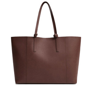 Salva Leather <b>Ladies</b> Genuine Leather Tote Bag Arcuate Shoulder Strap Customized Wholesale 2025 New Vintage Minimalist Style 21L - Product Image 1