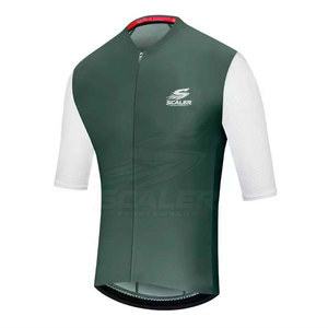 Maillot de Ciclismo Profesional para Hombre Adulto - Transpirable, Manga Corta, Spandex/Poliéster, Impresión por Transferencia de Calor, Personalizado - Product Image 1