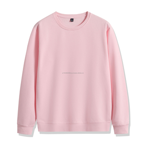 Sudadera de algodón teñida Lisa personalizada, sudadera con cuello redondo Unisex, sudadera con capucha para hombre y mujer, sudadera en blanco rosa y gris para invierno - Product Image 6