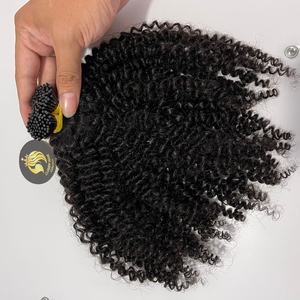 Envío Rápido y Cabello Humano Puro, Extensiones de Cabello I-Tip Rizado Birmano 100% Natural, Popular y en Oferta, de Vietnam - Product Image 3