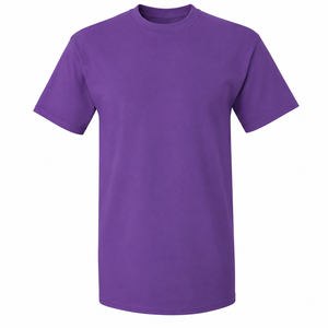 T-shirt en jersey de coton à manches courtes pour homme, col rond, coupe classique, couleur unie, style décontracté - Product Image 1