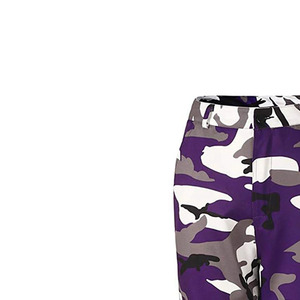 Men's Purple <b>Camouflage</b> <b>Cargo</b> Sweatpants High Waist Elastic Multiple Pockets Casual Style Breathable Midweight Spring Wear - Product Image 5