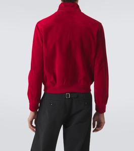 Blouson Bomber en daim rouge pour homme, col montant, fermeture éclair, style décontracté, vêtement d'automne, manteau d'hiver moderne, qualité supérieure, design personnalisé - Product Image 4