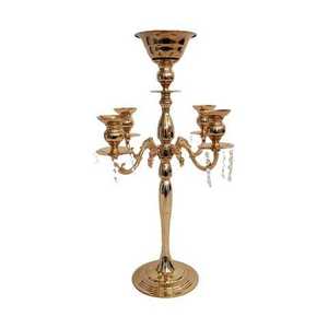 Candelabro Nuevo Chapado en Oro para Navidad, Decoración Interior de Lujo, Iluminación Romántica para Mesa de Comedor, Candelabro Clásico para Decoración del Hogar - Product Image 1