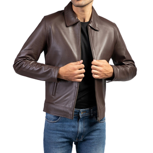 Veste d'hiver élégante pour homme, fabriquée en cuir véritable, offrant chaleur, durabilité et un style moderne et élégant pour un usage quotidien. - Product Image 4