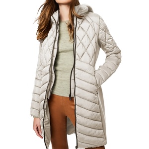 Ventes en gros 2024 Manteaux et vestes d'hiver pour femmes à capuche longs imperméables en coton matelassé tendance décontracté - Product Image 6