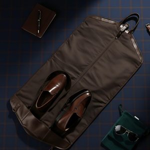 Handmade Genuine Leather Suit Carrier <b>Heavy</b>-<b>Duty</b> Garment Bag <b>Zipper</b> for Casual Simple Travel Wholesale Business Luggage - Product Image 6