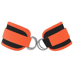 Sangles de cheville noires rembourrées pour câble Machine fixation jambe Kickback poulie entraînement paire cheville poignets pour hanches hamstrings quads - Product Image 1