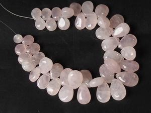 Quartz rose larme lisse poli 8 pouces brin 8X6-15X10MM environ grossiste fournitures nouveauté - Product Image 4