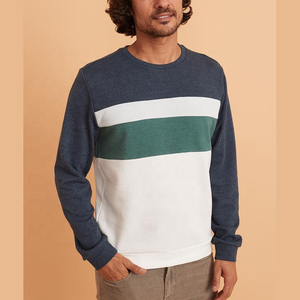 Sudadera de cuello redondo para hombre, 80% algodón, 20% poliéster, forro polar, estilo oversize, holgada, streetwear, casual, hombros caídos, proveedor OEM de moda - Product Image 2