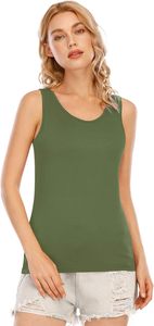Camiseta sin mangas de moda para mujer, chaleco informal de algodón, top ligero y transpirable, camiseta básica acanalada, ropa de verano con logo personalizado - Product Image 3