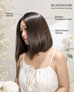 Peluca Bob de Cabello Humano 100% Real Vietnamita, Color Natural, Precio Económico, Envío Rápido - Product Image 1