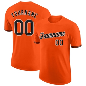 Camiseta Deportiva Personalizada Naranja, Negra y Blanca, la Más Vendida en la Industria, Venta al Por Mayor Directa - Product Image 1