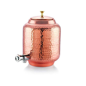 Hammered Copper Water <b>Dispenser</b> with Tap Round Vintage Design for Kitchen Use Handmade Water <b>Dispenser</b> - Product Image 1