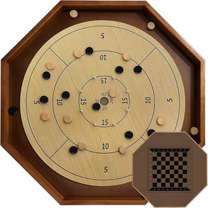 Planche de Crokinole en bois au design moderne personnalisé, fabriquée à la main, écologique, pour table |   Cadeau de mariage pour la nouvelle maison |   Commandes en gros - Product Image 1