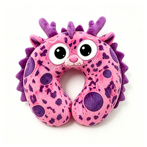 Cute dragon U-Shaped Plush <b>Neck</b> Pillow purple Soft Travel <b>Cushion</b> Unisex 8 to 13 Years - Product Image 1